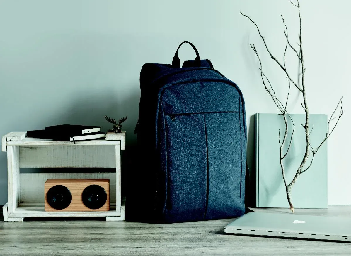 Polyester Backpack Stockholm Bag with Zippered Pocket 30X14X45 cm