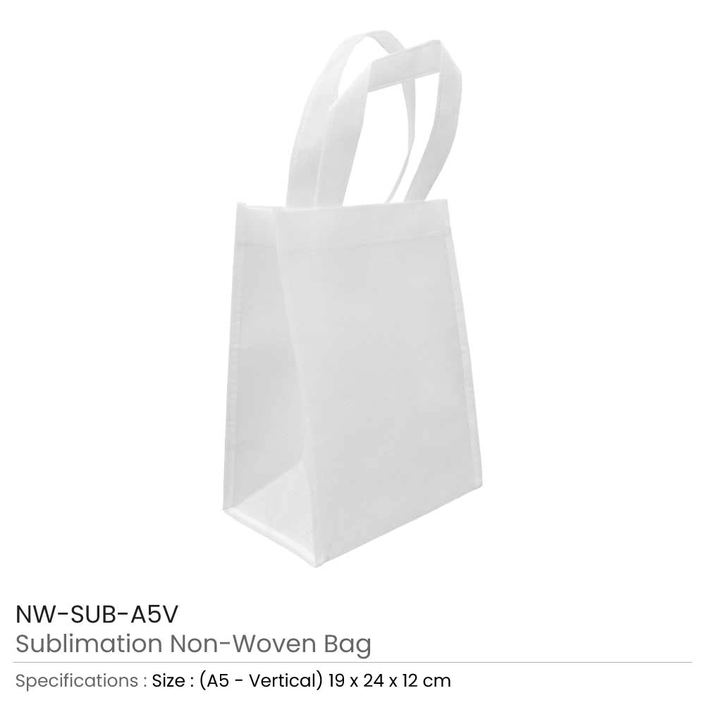 A5 White Non-Woven Shopping Bag