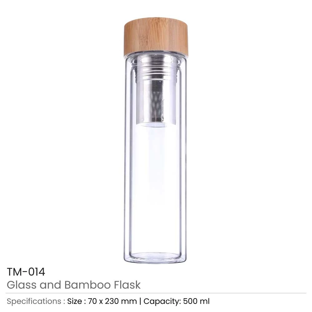 Glass & Bamboo Flask