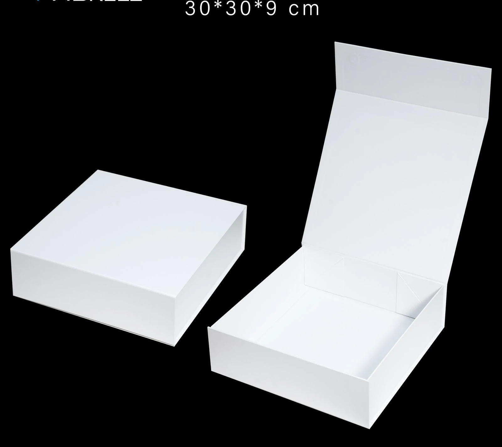 Plain Gift Packaging Box with Magnetic Flap 30x30x9