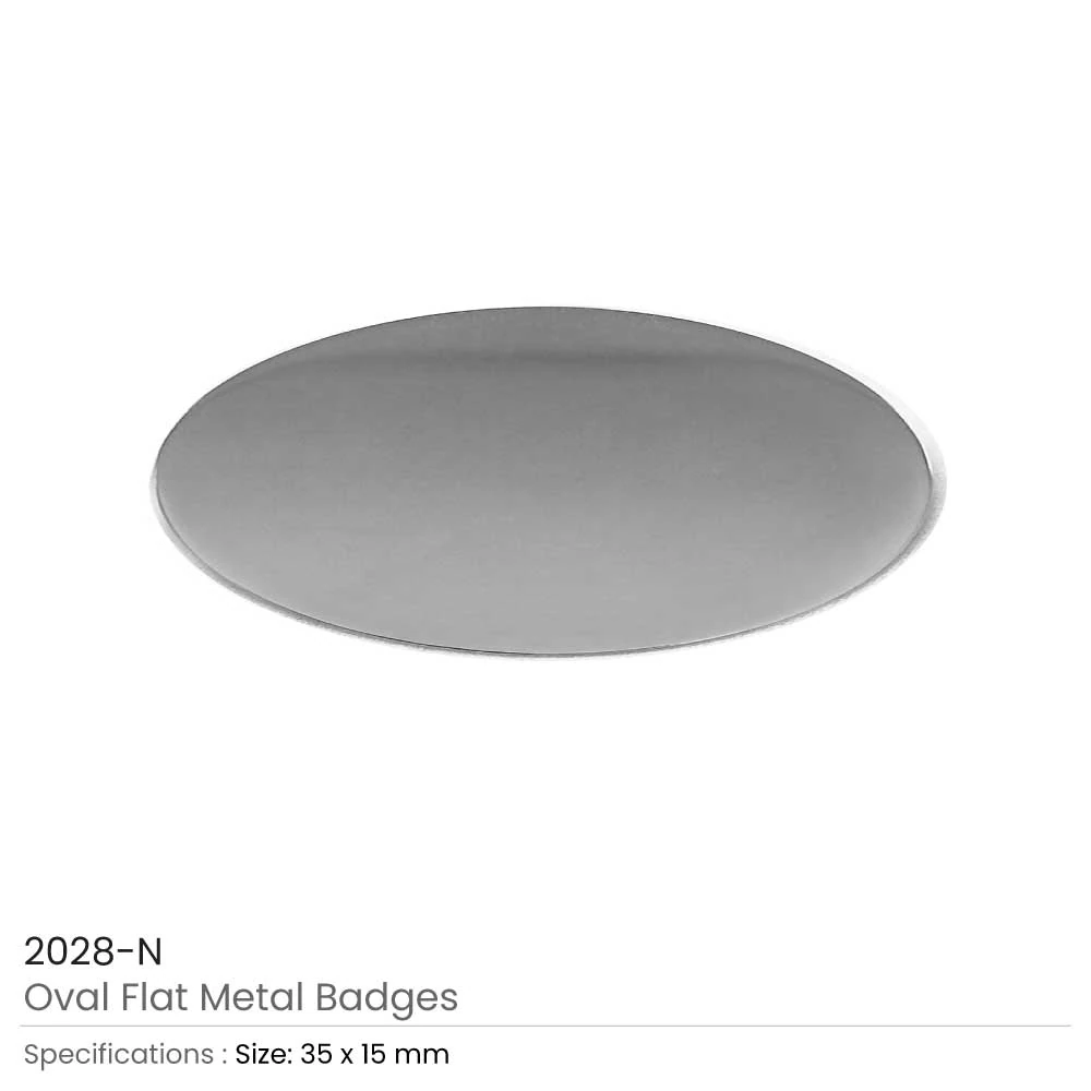 Oval Flat Metal Badge (2028)