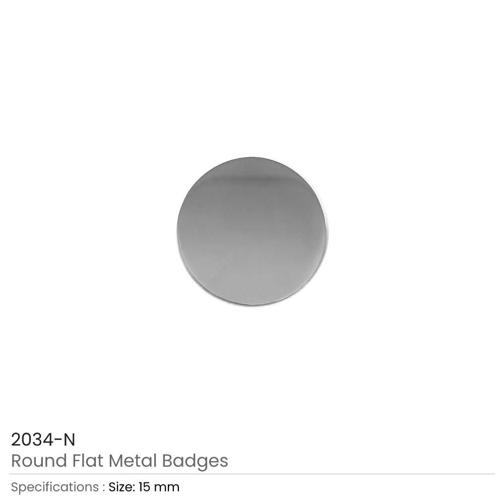 Round Flat Metal Badge (2034)