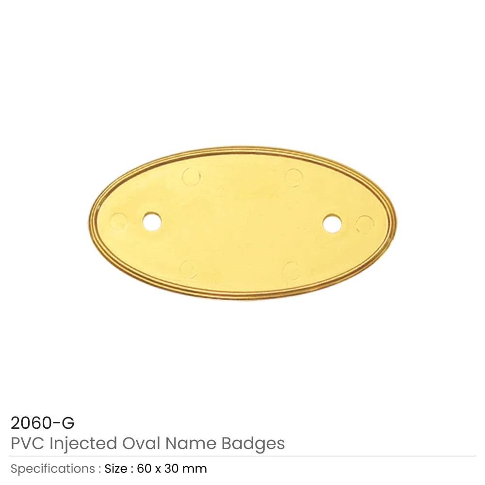 Oval PVC Name Badge - Injection Molded (2060)