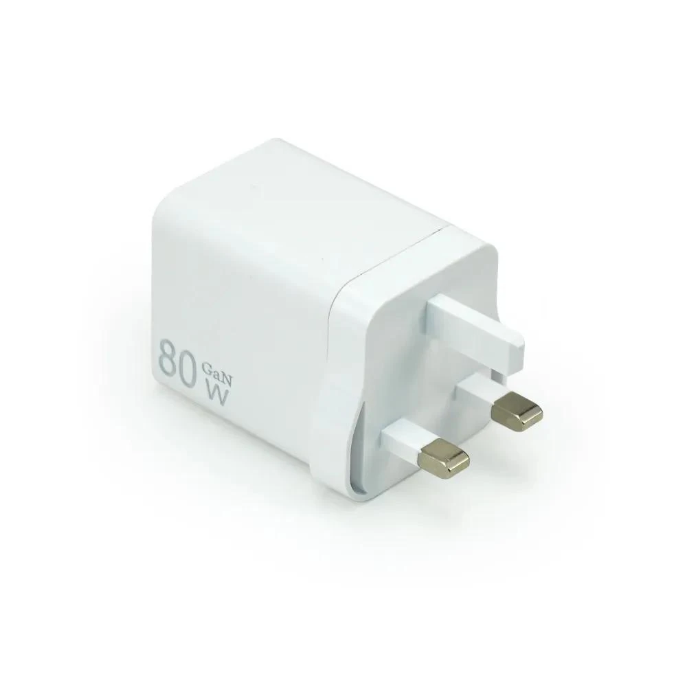 80W GaN Fast Charger Adaptor with Retractable Built-in Type-C Cable