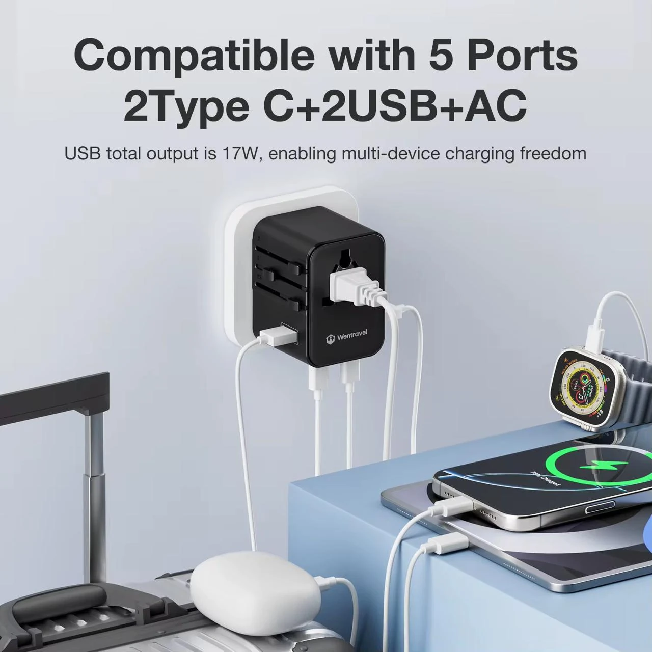Universal Travel Adaptor – ABS Plastic (TRA47842)