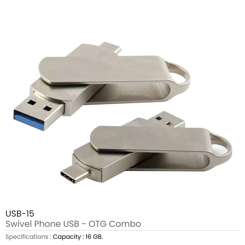 Swivel Phone OTG USB Combo Drive – Custom Logo
