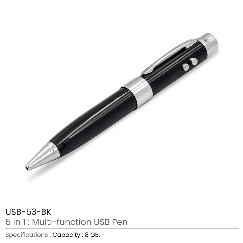 5-in-1 Multi-Function Pen with 8GB USB Flash Drive