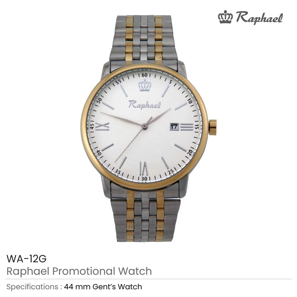 Gents Wrist Watch - Gold Case (WA-12G)