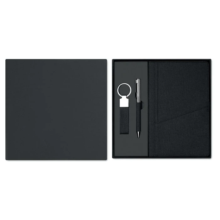 أسود طقم هدايا, موديل سكريبي 4 (MO2335), يشمل معدني لولبي كرة قلم